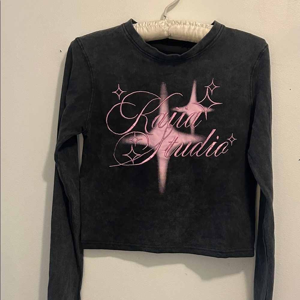 Black and Pink Long Sleeve Tee